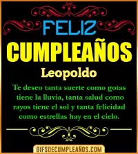 GIF Frases de Cumpleaños Leopoldo